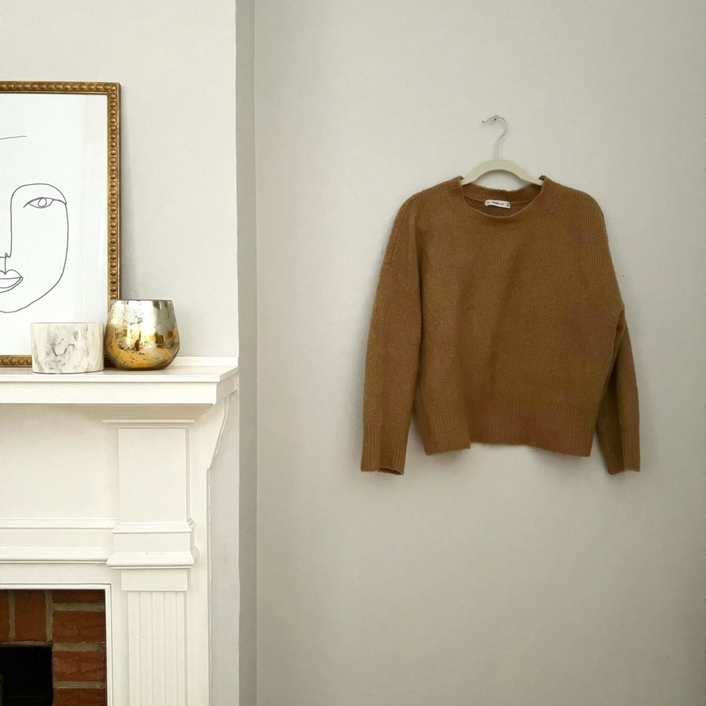 coffee sweater / size small / Zara